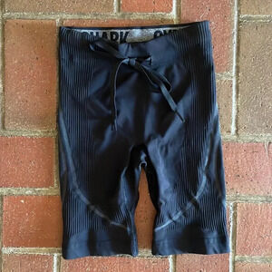Gymshark Women’s Black Biker Shorts | Size: Small w/Drawstring Cycling‎ Gym Wear